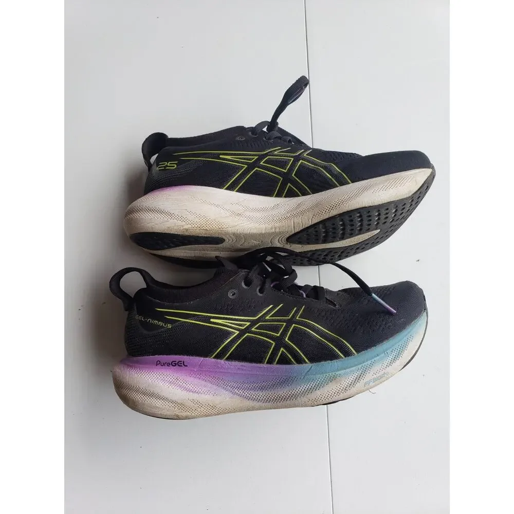 Asics Gel Nimbus 25 Shoes Size 6.5 Womens Blue Running Marathon Gym 1012B356